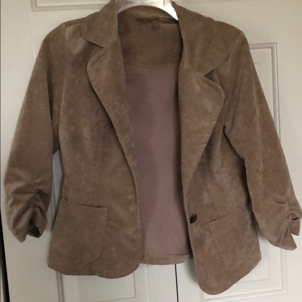 Tan suede blazer
